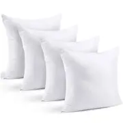 Cushion Insert - Bed and Couch Pillows - Indoor Decorative Pillows (Pack of 4)