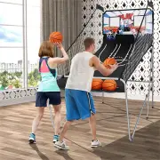 Costway8-in-1 Electronic Basketball Hoop Arcade Game with 4 Balls-White