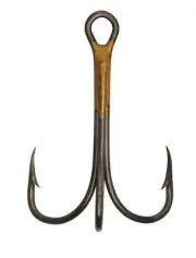 80ct Eagle Claw 2X Treble Regular Shank Curved Point Hooks Bronze Size 6 Fishing