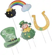 4Pcs Patrick's Day Lawn Signs Outdoor Decorations for Garden and Durable Holiday Decor for Irish Festival Celebrations