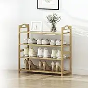 Bamboo Shoe Rack Storage Organizer Wooden Shelf Stand Shelves 3/4/5 Tiers Layers (4 Tiers)