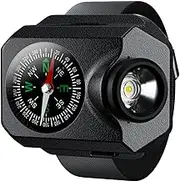 Running Wrist Light - USB Charging Wrist Watch Torch Compass - Watch Torches, Rechargeable Wrist Torches for Outdoor Running, Camping