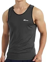 EZRUN Men's Quick Dry Sport Tank Top for Bodybuilding Gym Athletic Training Tank