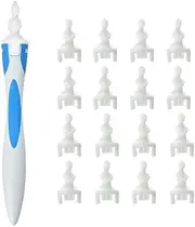 Earwax Removal Spiral Ear Wax Removal Tool, Reusable Earwax Removal Kit Safe Ear Cleaner with 16 Pcs Soft and Flexible Replaceme