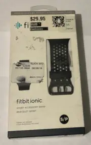 New! Fitbit Ionic Sport Accessory Band Bracelet Sport Black S/P