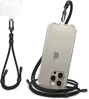 SPIGEN Universal Adjustable Full Strap Set Cross Body Strap and Wrist Strap with ConTag Lanyard Tab for Universal Phone Case - Black