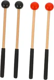 ERINGOGO 2 Pairs Practice Drumsticks Durable Percussion Mallets for Beginners Smooth Surface Musical Instrument Sticks for Tongue Drum and Marimba Performance