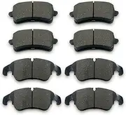 Front Rear Ceramic Brake Pads Kit For 2009-2016 Audi A4 Quattro Sedan, for 2008-2017 Audi A5 Quattro, for 2011-2016 Audi A5, for 2009-2016 Audi Q5, for 2008-2012 Audi S5