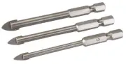 TILE & GLASS DRILL BIT HEX DRIVE 3 PIECE SET - 224760
