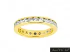 Natural 1.05ct Round Channel Set Eternity Band Ring 14k Yellow Gold I SI2