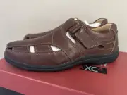 Johnston & Murphy XC4 Cammonfishii Brown Leather Sandals Sz 12 NEW