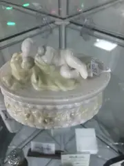 Belleek Trinket Box With Sleeping Baby On The Too. Mint! New!