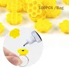 100pcs/Bag False Eyelashes Blooming Cups Lashes Glue Holder Plastic St_m8