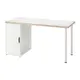 IKEA 書桌/工作桌, 白色/碳黑色, 140x60 公分
