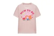 Peppa Pig Unisex Adult Mum To Be Mummy Pig T-Shirt (Powder Rose) - UTTV15187