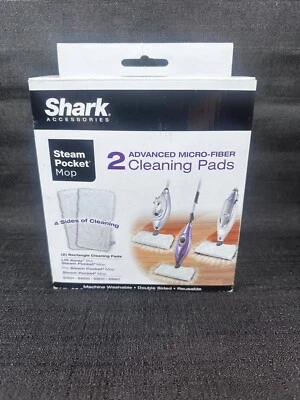 Shark Steam Pocket Mop Advanced Micro-Fiber Cleaning Pads 2 Pads NEW
