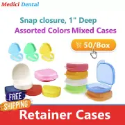 50 xDental Retainer Case Storage Mouth Guard Box Containers for Invisalign Teeth