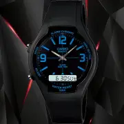 Casio AW-90H-2BV Classic Blue Black Watch Analog Digital 50m Water Resistant New
