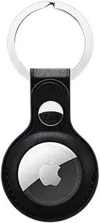Leather AirTag Keyring Case for Apple Airtag Holder Protective Leather Airtags Case Tracker Cover with Air Tag Holder Airtag Key Ring Compatible with Apple New AirTag Dog Collar