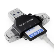 4 in 1 SD Card Reader for iPhone ipad Android Mac PC Camera,Micro SD Card Rea...
