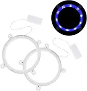 2Pcs Sandbag Cornhole Lights Ultra Bright Board Corn Hole Light with Remote Control Board Ring Lights Throw Sandbag Game (Color : Blue 2PCS)