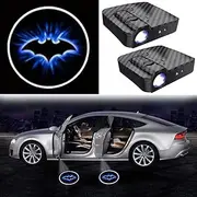 CYAUTOR Upgrade Car Door Light LED Logo Projector Batman, Carbon Fiber Car Courtesy Light Welcome Door Shadow Ghost Light, 2PCS No Need Magnet Sensor