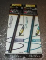 L'Oreal Infallible Silkissime Bold Color Silky Pencil Eyeliner 220 Plum & 260
