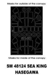 Montex 1/48 Canopy/Wheels Paint Masks for Hasegawa SH-3H Sea King - SM48124