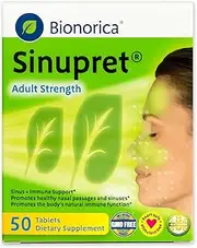 Adult Strength Sinupret Sinus + Immune Support 50 Tabs