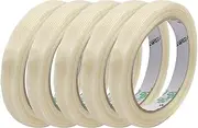 Aexit 5Pcs (Electrical equipment) 12mm Width 0.22mm Thickness Stripe Type Filament Strapping Tape (12ry701qf544) 25m Length