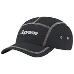 SUPREME SS23 REFLECTIVE STITCH CAMP CAP 反光 五分割帽 (黑色) 化學原宿