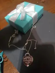 Tiffany & Co. Return to Tiffany Heart Tag Arrow Necklaces Silver925 28-30inches