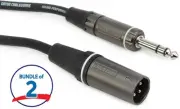 Gator Cableworks Composer Series XLR Male to TRS Male Cable - 1.5 foot (2-pack)