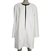 Chico's Winter White Coat Jacket Women's Size 3 (16/18)