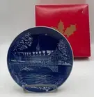 1991 Bing & Grondahl Christmas Plate Stock Exchange Denmark Danish Blue 7" Inch