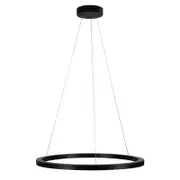 Oriel Lighting Nebula Modern Tricolour LED Halo Pendant Light Black 60cm