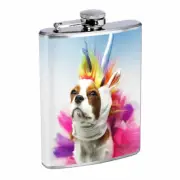 Unicorn Dog Em1 Flask 8oz Stainless Steel Hip Drinking Whiskey