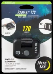 Nite Ize Radiant 170 USB Rechargeable Task White Or Red Light - Black