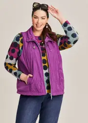 [Virtuelle] Taking Shape Quilted Light Weight Vest Size 20 in Vivid Viola - Plus Size Women's Clothing Vivid Viola