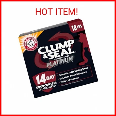Arm & Hammer Clump & Seal Platinum Multi-Cat Complete Odor Sealing Clumping Cat