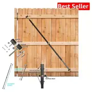 Retractable Steel Gate Brace Kit - Adjustable from 41 to 73 Inches for Easy Fix