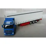 [丸山建機模型店]---VOLVO FH12藍色二軸車頭+三軸貨櫃 1/50模型