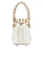 Fendi Mon Tresor White Canvas FF Mini Bag