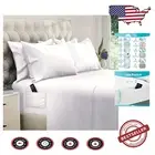 6-Piece King Size Sheet Set: Extra Deep Pocket 21" - Breathable Microfiber White