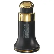 Dual USB Car Charger Power Adapter Cigarette Lighter Socket Round 12V 24V 15952 BLACK & SILVER