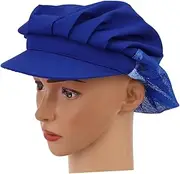 [LIFKOME] Chef Hat Work Hat Mesh Kitchen Chef Cap Breathable Hat Chef Beanie Waiter Bouffant Cap Headgear Food Service Hair Net Chef Waiter Bonnet Kitchen Hat Cap Mesh Working Cap Hats Blue