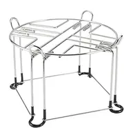 Water Dispenser Stand - Stainless Steel Drink Dispenser Stand Non-Slip Rubber Feet,Detachable Metal Rack Support with Hooks, Work with Most Medium Size Water System Tanks