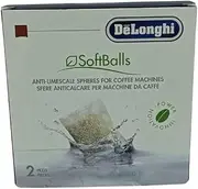 [De'Longhi] SoftBalls Anti-Limescale Treatment Spheres, Reduces Limescale and Improves the Taste of Coffee, Prolongs Lifespan of Coffee Machine, Pack of 2 Doses