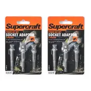 6pc Supercraft 6/9.5/12mm Socket Adaptors Alloy Steel Power Drill Bit Set