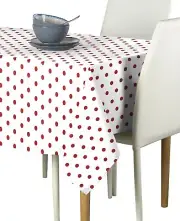 Red Nautical Dot Signature Tablecloth Assorted Sizes
